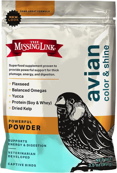 3.5 ounce Missing Link Avian Color & Shine Superfood Supplement
