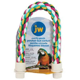 JW Pet Comfy Rope Perch Multi color (L) 21 in.