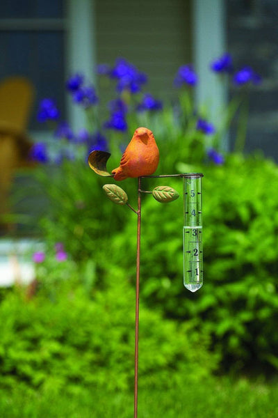 Bird Terra Cotta Rain Gauge