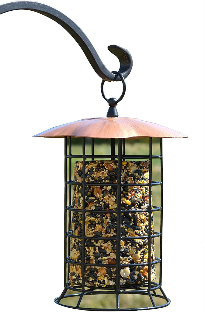 Copper Roof Suet or Seed Log Feeder