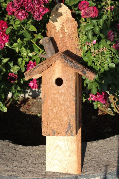 Chickadee Birdhouse with Mounting Board | Kurt Miller - Feathered Friends of Santa Fe (www.ffofsf.com)