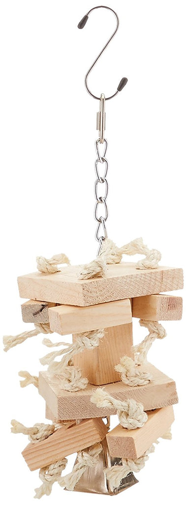Natural Wood Block & Sisal Parrot Toy, Large