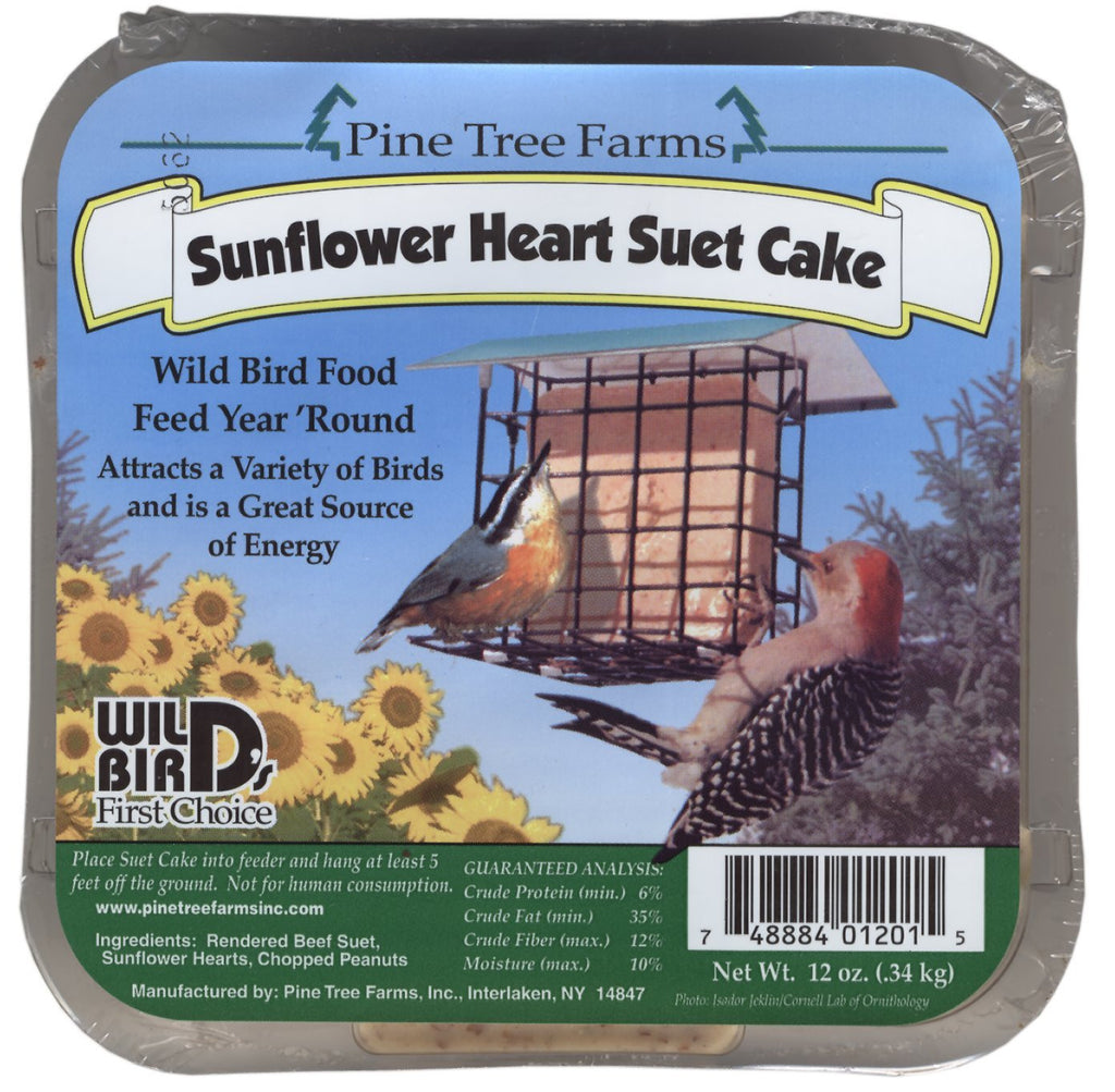 Sunflower Heart Suet Cake - 12 oz | Wild Bird Food - Feathered Friends of Santa Fe (www.ffofsf.com)