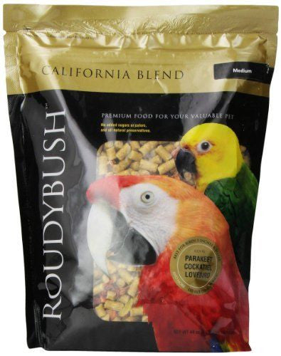 California Blend Bird Food Pellets, Medium  2.75 lb (1.25 kg) (44 oz) - Feathered Friends of Santa Fe (www.ffofsf.com)