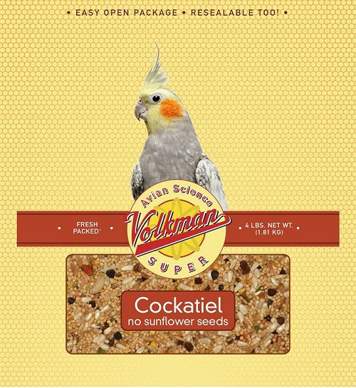 Avian Science Super Cockatiel Food No Sunflower Seeds 4 lb (1.81 kg) - Feathered Friends of Santa Fe (www.ffofsf.com)