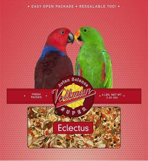 Avian Science Non Vitamin Fortified Super Eclectus Food 4 lb (1.81 kg) - Feathered Friends of Santa Fe (www.ffofsf.com)